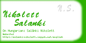 nikolett salanki business card