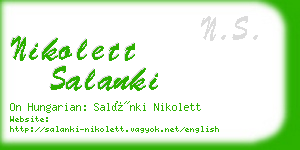 nikolett salanki business card